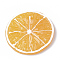 Resin Pendants, Lemon, Dark Orange, 46.5~48.5x3.5~5mm, Hole: 1.5mm