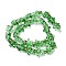 Christmas Handmade Lampwork Beads Strands, with Enamel, Gingerbread Man, Lime Green, 14.5~15x14x7mm, Hole: 1mm, about 26pcs/strand, 14.17''(36cm)
