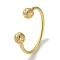 Rack Plating Brass Cuff Bangles, Torque Bangles, Lead Free & Cadmium Free, Real 18K Gold Plated, Inner Diameter: 2-3/8x3-1/8 inch(6.15x7.9cm)