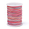 Segment Dyed Polyester Thread, Braided Cord, Colorful, 0.4mm, about 16.4 yards(15m)/roll