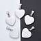 Tarnish Resistant Fashionable 304 Stainless Steel Stamping Blank Tag Pendants, Heart, Stainless Steel Color, 23~25x22x4mm, Hole: 3x6mm