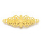 Iron Filigree Joiners Links, Etched Metal Embellishments, for DIY Hairpin Headwear Earring Jewelry Making, Light Gold, 24x62x0.7mm, Hole: 2.3mm