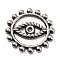 304 Stainless Steel Filigree Joiners Links, Sun with Eye, Stainless Steel Color, 20x2mm,  fit for 1.5mm rhinestone