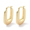Brass Hoop Earrings, Real 18K Gold Plated, 32x6mm