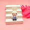 PVC Plastic Pendants, Rabbit Charms, Light Steel Blue, 55x30mm