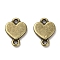 Tibetan Style Alloy Connector Charms, Cadmium Free & Lead Free, Heart, Antique Bronze, 12x9x2mm, Hole: 1.4mm, about 1470pcs/1000g