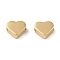 Rack Plating Brass Beads, Cadmium Free & Lead Free, Long-Lasting Plated, Heart, Real 18K Gold Plated, 6x7x3mm, Hole: 1.6mm