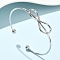 304 Stainless Steel Cuff Bangles, Torque Bangles for Women, Infinity, Stainless Steel Color, Inner Diameter: 1-3/4x2-5/8 inch(4.6x6.6cm)