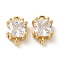 Brass Micro Pave Cubic Zirconia Pendents, Cadmium Free & Nickel Free & Lead Free, Rectangle Charms, Real 18K Gold Plated, 11x7.5x4.5mm, Hole: 1.4mm