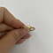 Brass Micro Pave Clear Cubic Zirconia Finger Rings, Real 14K Gold Plated, Letter N, Inner Diameter: 20mm