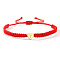 304 Stainless Steel Heart with Letter Bead Braided Bead Bracelets, Adjustable Nylon Cord Braided Bracelets for Couple Friendship, Gold, Letter Y, 7-7/8 inch(20cm), Inner Diameter: 11 inch(28cm)