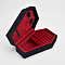 Coffin Shaped Velvet Jewelry Storage Boxes, Jewelry Case for Earrings, Rings, Necklaces Storage, Black, 17.7x10.7x5.2cm