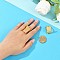 Rectangle Brass Adjustable Ring Components, Pad Ring Settings, Long-Lasting Plated, Rack Plating, Golden, Tray: 29.5x15mm, 32x17mm, Inner Diameter: 18mm