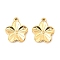 304 Stainless Steel Pendants, Flower Charm, Real 18K Gold Plated, 18.5x16x2mm, Hole: 1.6mm