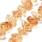 Natural Citrine Beads Strands, Nuggets, with Seed Beads, 11.5~17x6.5~11.5x6~8.5mm, Hole: 1~1.2mm, about 40~42pcs/strand, 15.75~15.87 inch(40~40.3cm)