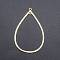201 Stainless Steel Links, For Earring Making, Laser Cut, Teardrop, Golden, 47x30x1mm, Hole: 1.6mm