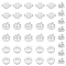 40Pcs 4 Styles Charms & Links Connectors, with 304 Stainless Steel & 201 Stainless Steel, Stainless Steel Color, 10pcs/style