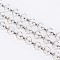 Iron Rolo Chain, Unwelded, with Spool, Lead Free, Platinum, 4x1mm, about 164.04 Feet(50m)/roll