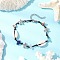 Natural & Synthetic Gemstone Chip Beads & Cowrie Shell Beads Braided Bead Bracelets, Tibetan Style Alloy Beads Bracelets, Starfish, 7-1/2 inch(19cm)