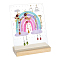 PandaHall 120 Holes Earring Holder, Rainbow Earring Display Stands with Wooden Base Acrylic Earring Hanger Board Stud Earring Stand Organizer Jewelry Rack Display, 3.1x8x10 Inch / 8x20x26cm