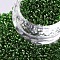 12/0 Glass Seed Beads, Silver Lined Round Hole, Round, Lime Green, 2mm, Hole: 1mm, about 2000 beads/30g