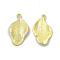 Rack Plating Alloy Pendants, Leaf Charm, Light Gold, 35x19x3mm, Hole: 2.5mm