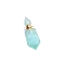 Natural Fluorite Perfume Bottle Pendants, Golden, Faceted Bottle Charms, 41x15mm, Capacity: 0.88ml(0.03fl. oz)