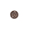 Zinc Alloy Tibetan Style Links Connectors, Flat Round, Red Copper, 14x1.5mm, Hole: 1.6mm