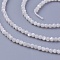 Shell Beads Strands, Faceted, Round, 2~2.3mm, Hole: 0.4mm, about 178pcs/strand, 14.7 inch(375cm)