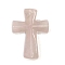 Natural Rose Quartz Pendants, Religion Cross Charms, 45x33mm