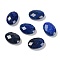 Natural Lapis Lazuli Cabochons, Oval, Faceted, 18x13x5.5~6.5mm