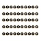 Golden Plated Alloy Charms, with Enamel, Enamelled Sequins, Flat Round, Black, Letter.P, 14x12x2mm, Hole: 1.5mm, 50pcs/Box