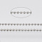 Brass Ball Chains, Long-Lasting Plated, Soldered, with Spool, Cadmium Free & Nickel Free & Lead Free, Platinum, 1mm, about 301.83 Feet(92m)/roll
