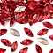 Preciosa® MAXIMA Crystal Fancy Stones, Czech Crystal, 435 14 615 Navette(Horse Eye), Dura Foiling, 90070 Light Siam, 15x7mm