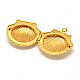 Оболочки стойки покрытие латунь Locket подвески KK-N0096-01G-LF-2