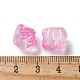 Выпечка расписные прозрачные стеклянные бусины GLAA-C035-01I-3