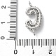 Латунные микро-паве кубические цирконии буквы соединения KK-I717-04C-P-3