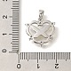 Подвески из латуни с микропаве из кубических цирконий и ракушек KK-K388-82P-3
