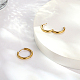 3 пара серег-колец из нержавеющей стали 304 ZS0378-3