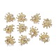 Подвески из латуни с прозрачным микрочипом и черным фианитом X-ZIRC-F120-067G-4