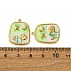 Подвески из нержавеющей стали 304 с эмалью STAS-L299-18G-02-3