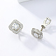Серьги-клипсы из латуни со стразами SZ0570-3