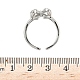 Латунные микро проложить манжеты кольца кубического циркония RJEW-D322-06P-5