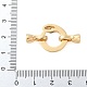 Латунные микро проложить кубического циркония раз за застежками KK-L289-004G-3