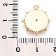 Латунные микропаве прозрачные подвески с фианитом KK-T075-26G-3