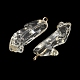 Подвески из прозрачной смолы со стразами RESI-Q021-01C-2