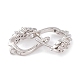 Фурнитура для сережек-обручов из латуни с фианитом KK-S374-04P-01-2