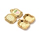 Латунь эмаль Locket подвески KK-K305-03G-3