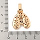 Латунные микропаве прозрачные подвески с фианитом KK-B099-01G-A-3