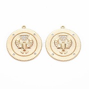Латунные микропаве прозрачные подвески с фианитом KK-S356-738